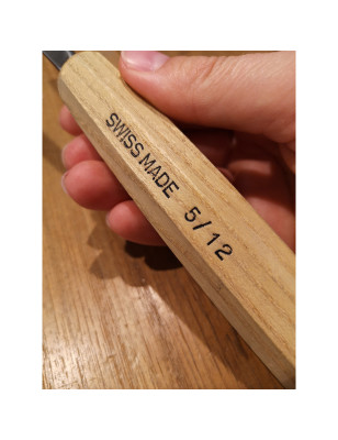 Sgorbia legno Pfeil 5/12 sezione curva 5 taglio 12 mm
