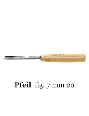 Sgorbia per legno Pfeil 7/20 sezione curva 7 taglio 20 mm
