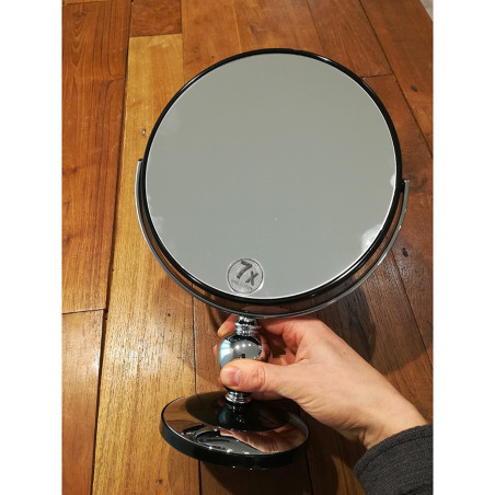 Specchio con base Acca Kappa ingrandimento 7X cm 20 nero
