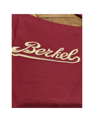 Grembiule Berkel in cotone rosso con logo dorato