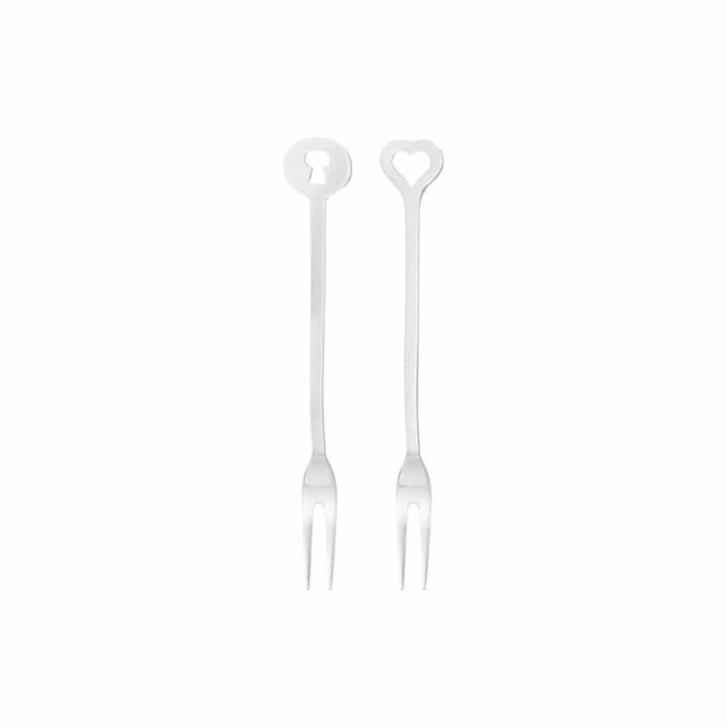 Set 2 forchettine party portafortuna Sambonet acciaio inox Set 2 forchettine party portafortuna Sambonet acciaio inox