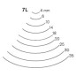 Sgorbia legno Pfeil 7L/10 fusto curvo taglio 10 mm
