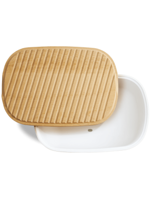 Porta pane con tagliere Emile Henry 36 cm con coperchio