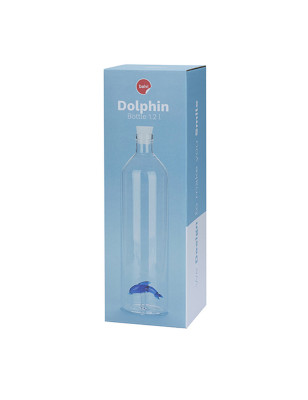 Bottiglia in vetro con tappo in silicone Balvi Delfino 1,2 L