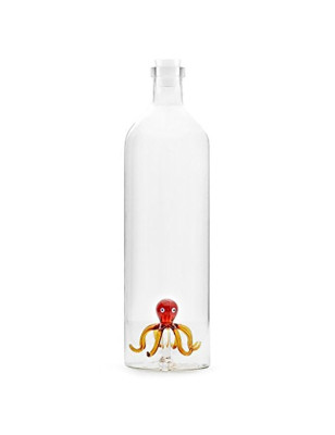 Bottiglia in vetro borosilicato con tappo in silicone Balvi Polpo 1,2 L