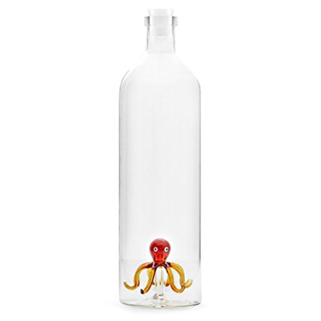 Bottiglia in vetro borosilicato con tappo in silicone Balvi Polpo 1,2 L