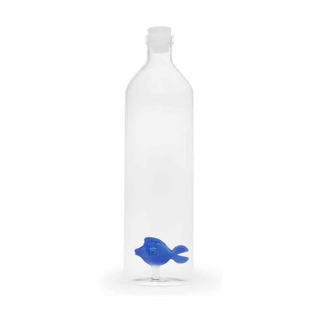 Bottiglia in vetro borosilicato tappo in silicone Balvi Pesce 1,2 L