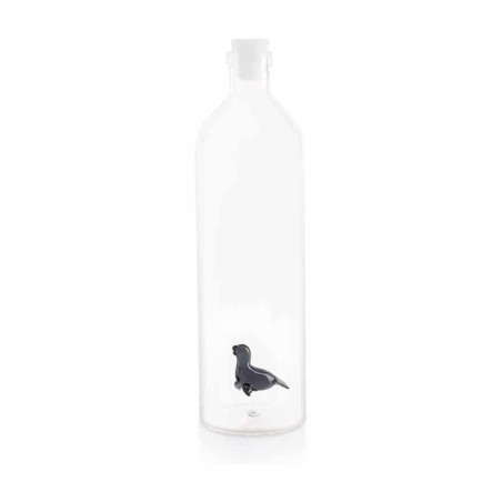 Bottiglia in vetro borosilicato tappo in silicone Balvi Foca 1,2 L