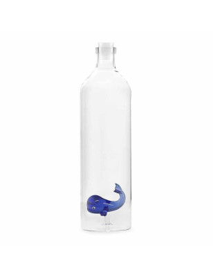 Bottiglia in vetro borosilicato tappo in silicone Balvi Balena 1,2 L