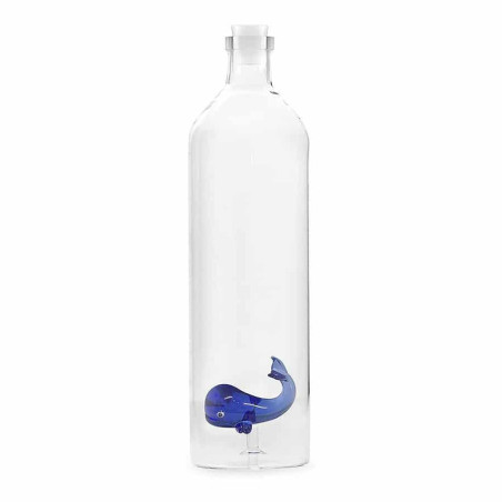 Bottiglia in vetro borosilicato tappo in silicone Balvi Balena 1,2 L