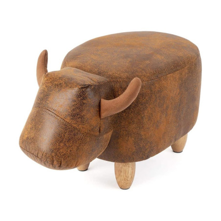 Sgabello Balvi La Vache a forma di mucca marrone con gambe in legno