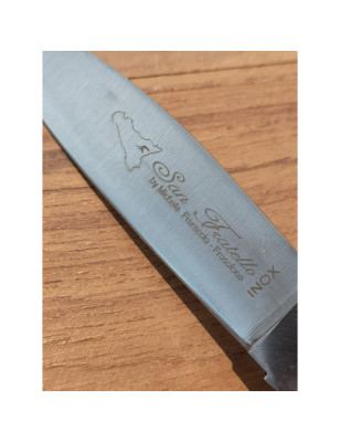 Coltello San Fratellano in corno di Bue scuro Michele Fraraccio cm 20