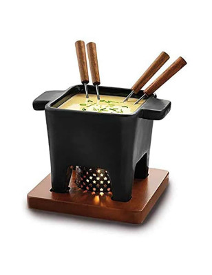 Set per fonduta Boska in porcellana nera 400 ml