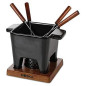 Set per fonduta Boska in porcellana nera 400 ml Set per fonduta Boska in porcellana nera 400 ml