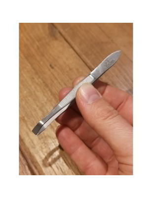 Pinzetta punta aggrappante retta Wictor acciaio inox 8 cm