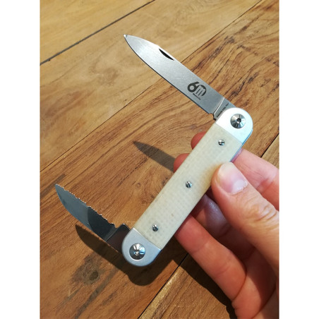 Coltello da tasca due lame Maserin Sessantesimo 195 Micarta