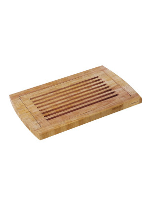Tagliere pane in bambù Zassenhaus cm 42 X 28. Specifico per tagliare il pane, dotato di raccogli briciole