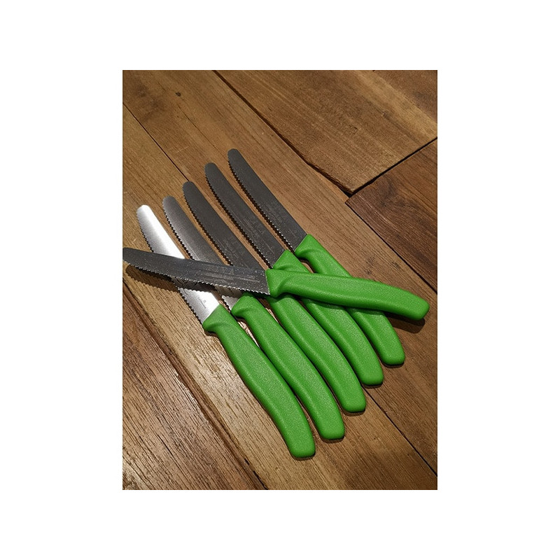Set 6 coltelli da tavola Victorinox 6.7836.L114 verde