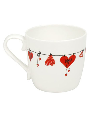 Mug Konitz cuori vestiti in bone china 425 ml