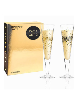 Set 2 calici Champagne Ritzenhoff giorno e notte