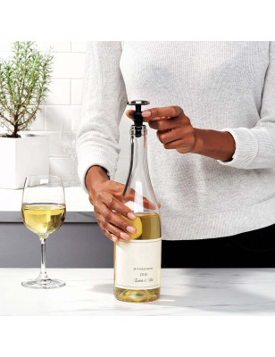 Set 2 tappi per vino Oxo espandibili inox