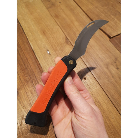 Coltello chiudibile da funghi Mac A460 rosso con pennello