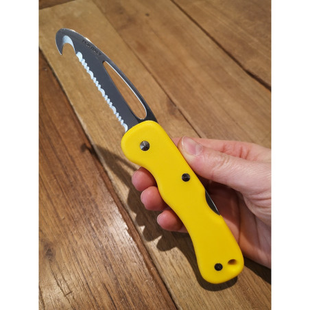 Coltello chiudibile da soccorso Mac 697 SOS giallo
