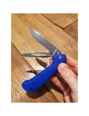 Coltello chiudibile tascabile da tasca da nautica barca Mac B91/5 blu