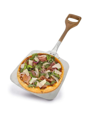 Pala per pizza Boska in alluminio con manico in legno