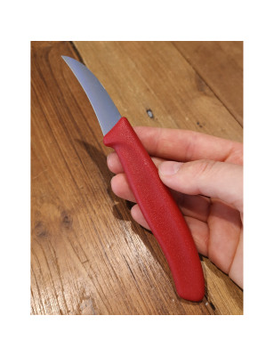 Spelucchino curvo frutta e verdura | Victorinox rosso 6 cm