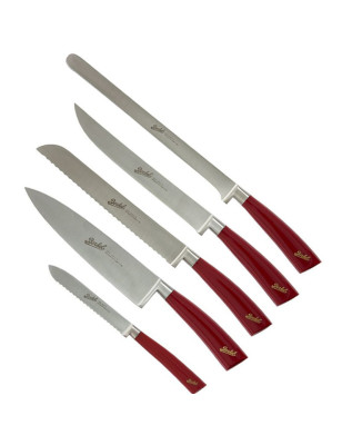 Set 5 coltelli Berkel elegance manico rosso