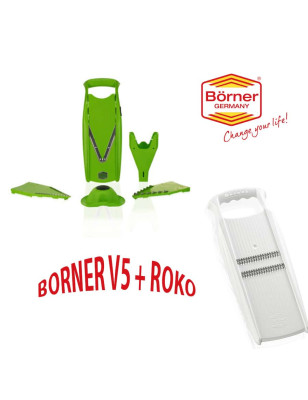 Set mandolina affetta verdure Borner V5 PowerLine + Roko
