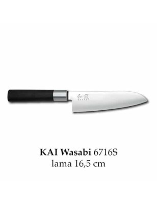 Coltello Santoku Kai Wasabi black 6716S. Per suo professionale