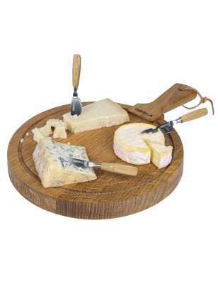 Set 3 coltelli formaggio Boska Friends con tagliere in legno