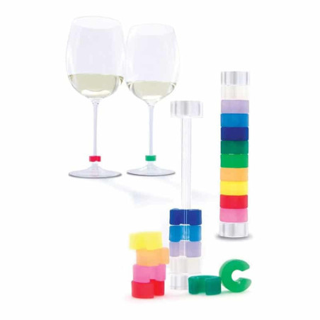 Identificatori di bicchieri Pulltex 10 pezzi. Idea regalo per il mondo del vino