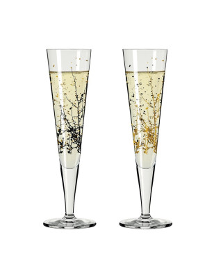 Set 2 calici da  Champagne Ritzenhoff notte d'oro