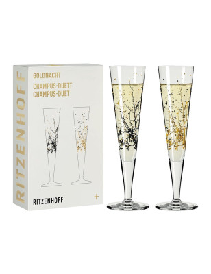 Set 2 calici Champagne Ritzenhoff notte d'oro