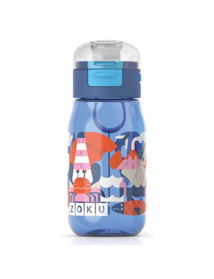 Bottiglia bambini Zoku Flip Gulp blu 465 ml
