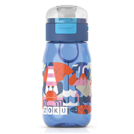 Bottiglia bambini Zoku Flip Gulp blu 465 ml