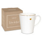 Tazza Konitz cuore d'oro in bone china 600 ml Tazza Konitz cuore d'oro in bone china 600 ml