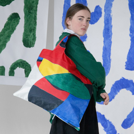 Borsa per spesa riciclata Loqi Bag Giovanna Mirò Uccello e Stella