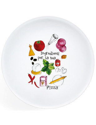 Set 2 piatti pizza Barazzoni Pompei in porcellana 31 cm