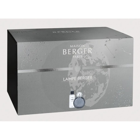 Cofanetto Lampe Berger Astral grigio e profumo Cashmere Grigio