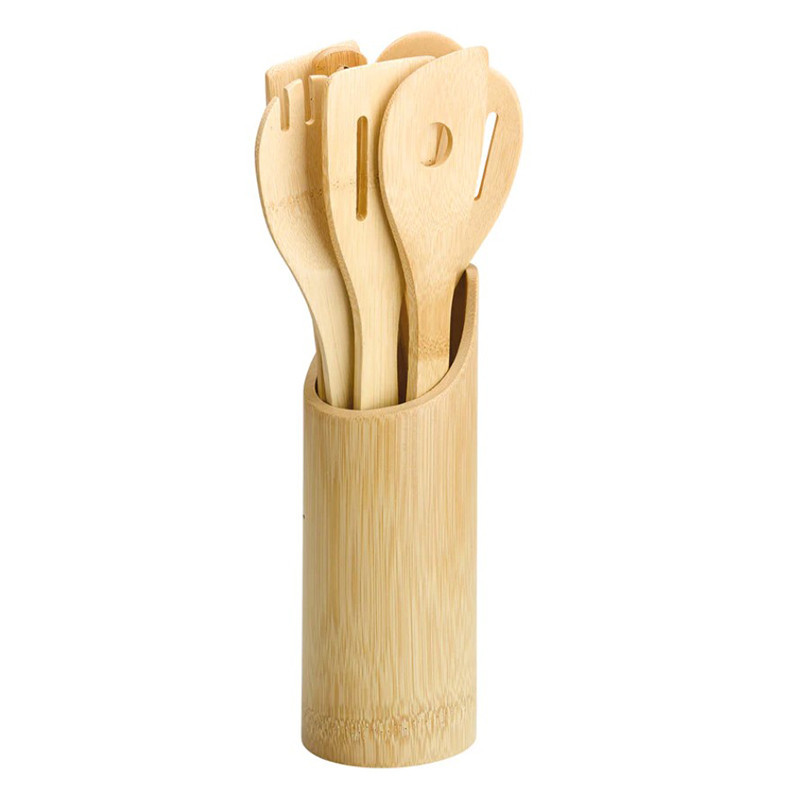 Set 7 utensili da cucina in legno Zassenhaus con contenitore