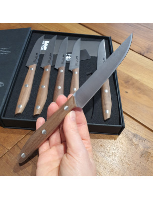 Set coltelli da bistecca RANCHO 6 pezzi lame acciaio 420J2 RANCHO