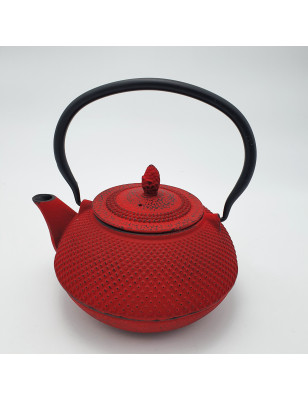 Teiera in ghisa rossa con filtro acciaio inox 1200 ml