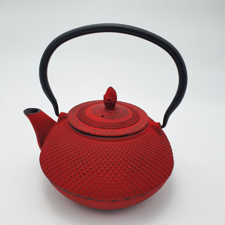 Teiera in ghisa rossa con filtro acciaio inox 1200 ml