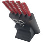 Ceppo Due Cigni wenge 5 coltelli con forbici Ceppo Due Cigni wenge 5 coltelli con forbici