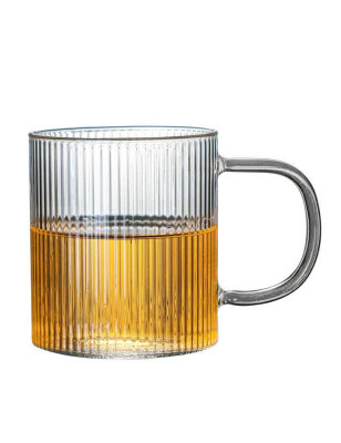 Bicchiere da tè con manico grande "Stripes" 400 ml