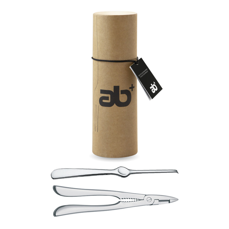 Set pinza e stiletto per crostacei Abert acciaio inox